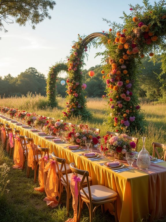 vibrant summer wedding flowers