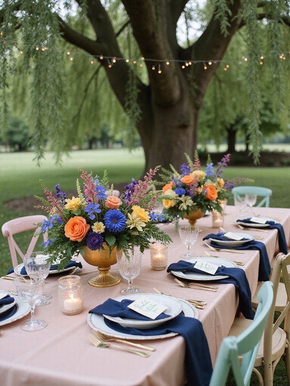 vibrant summer wedding tablescapes