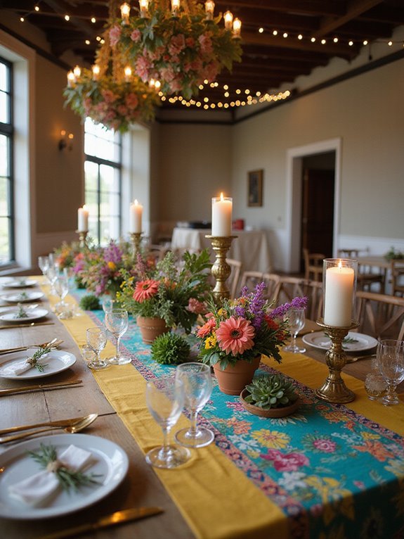 vibrant table runners elevate d cor