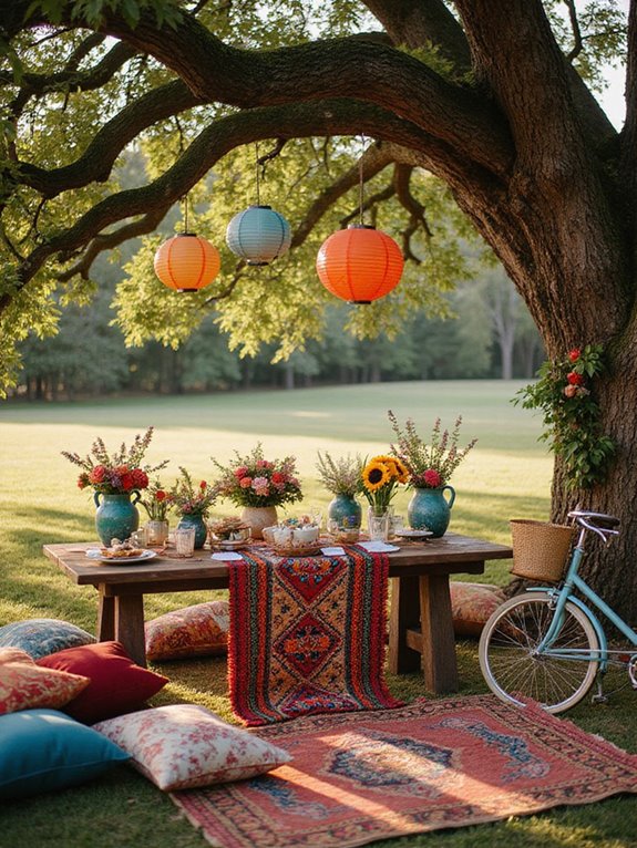 vibrant treat and beverage stations