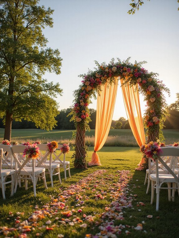 vibrant wedding backdrop ideas