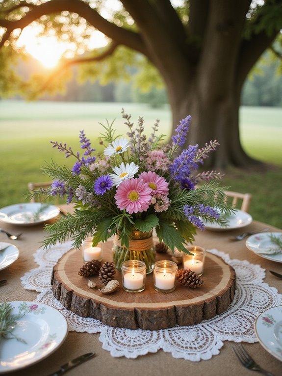vibrant wildflower wedding centerpieces