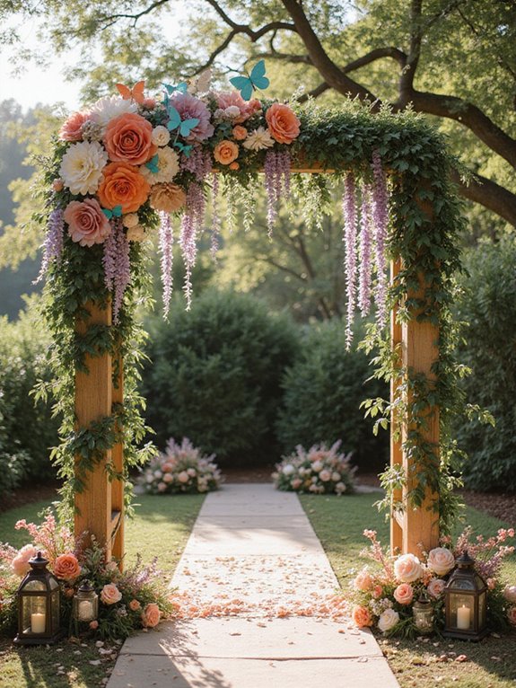 whimsical arch vibrant decorations
