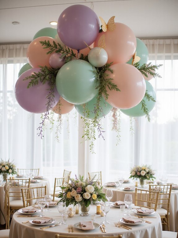 whimsical balloon wedding decor