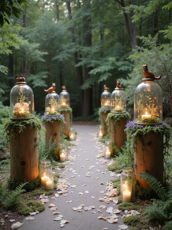 whimsical enchanted wedding aisle