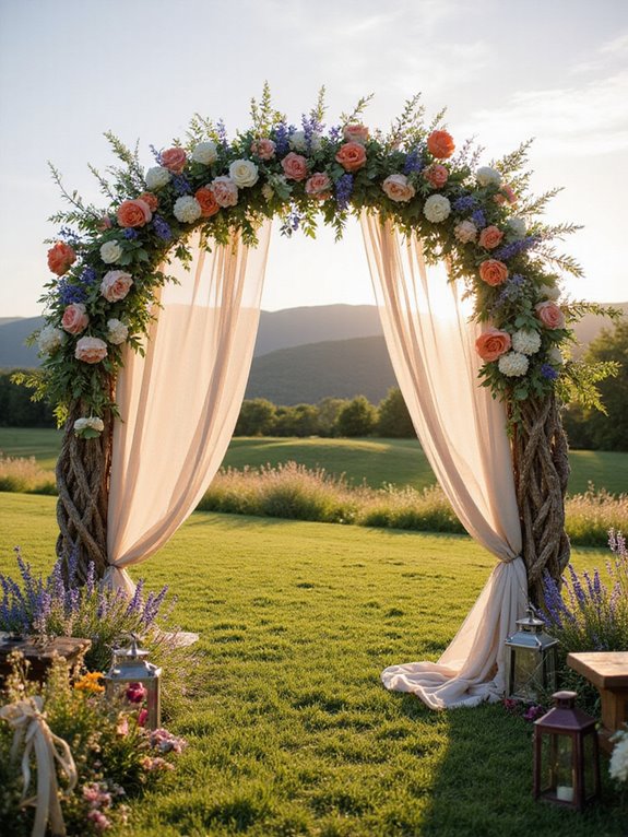 whimsical floral arch decorations