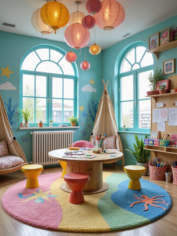 whimsical kids creative space
