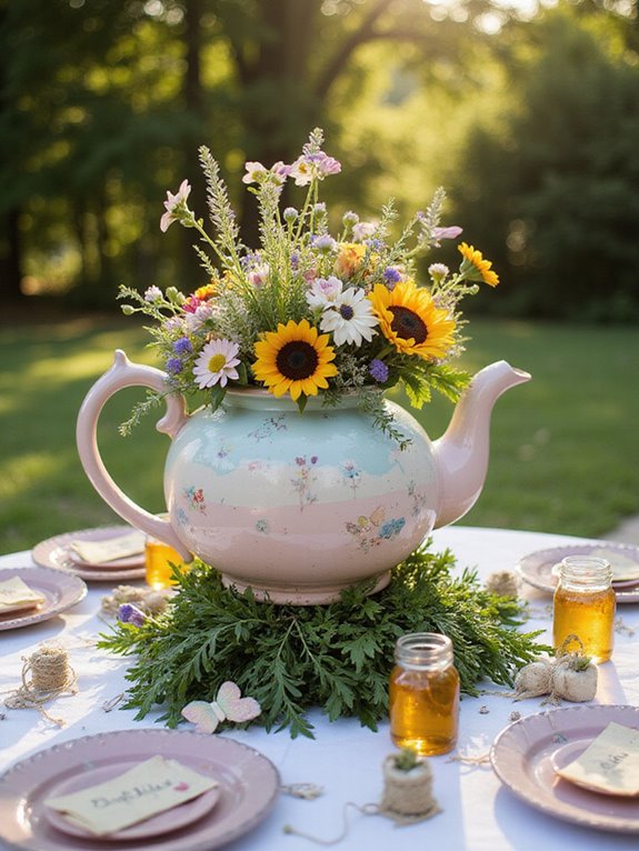 whimsical wedding table centerpieces