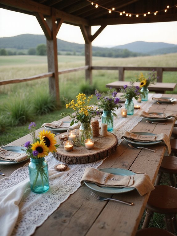 wildflower centerpiece table decor