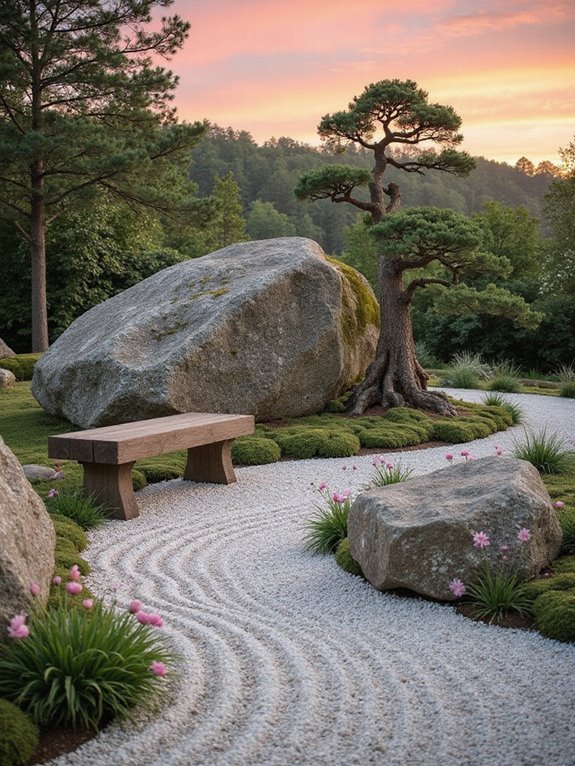 zen garden rock arrangement