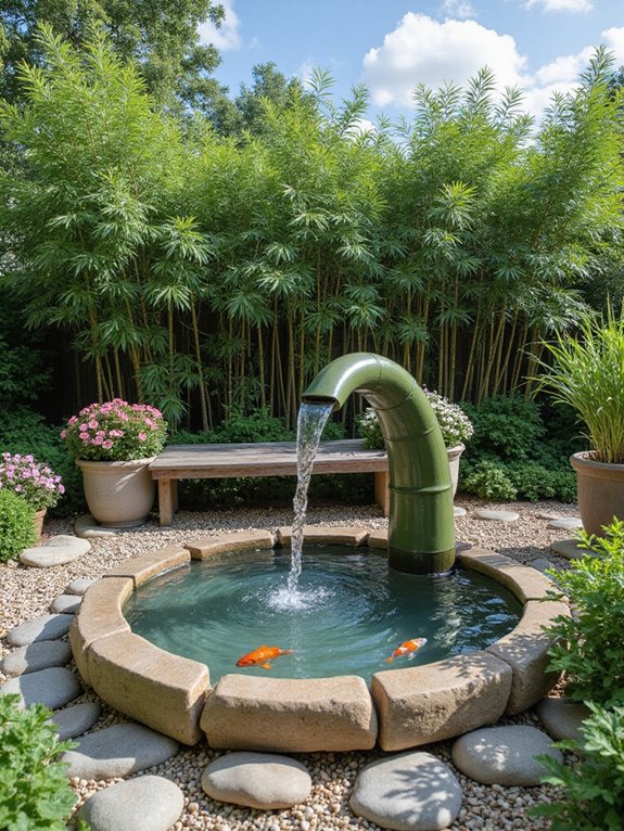 bamboo fountain garden project