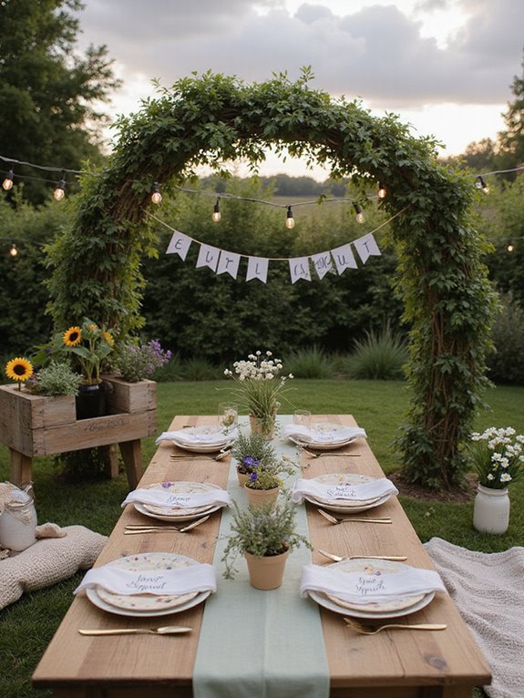 celebrate with garden themed festivities