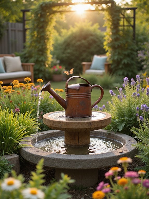 charming garden watering fountain