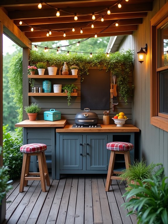 compact functional outdoor kitchen