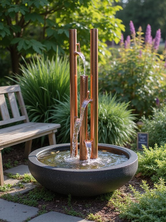 copper pipe water fountain