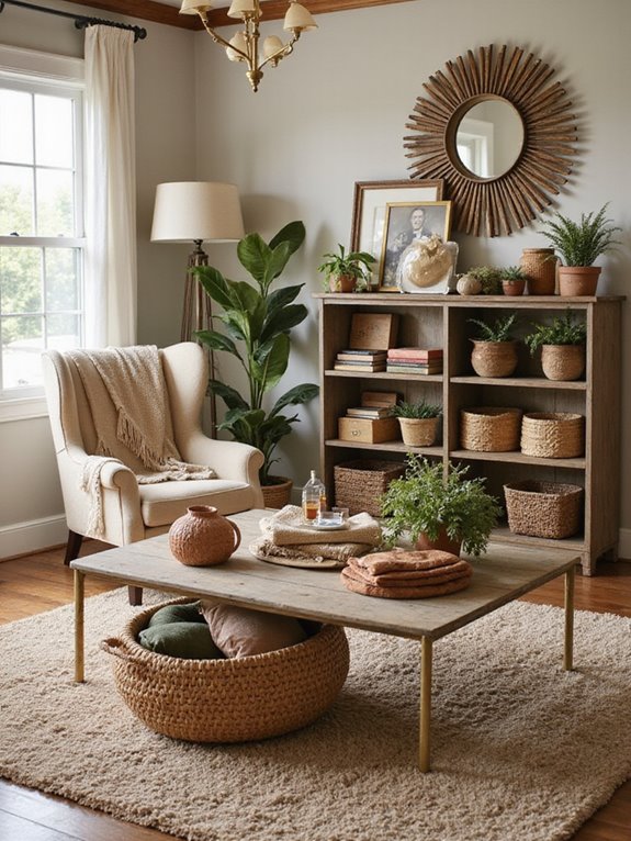 cozy throws woven baskets