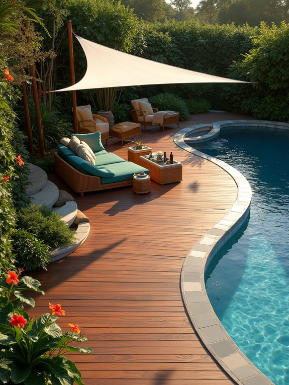 curved decks enhance serenity
