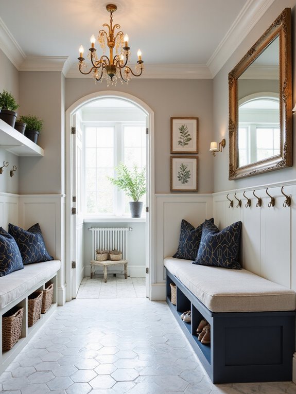 dreamy organized mudroom design