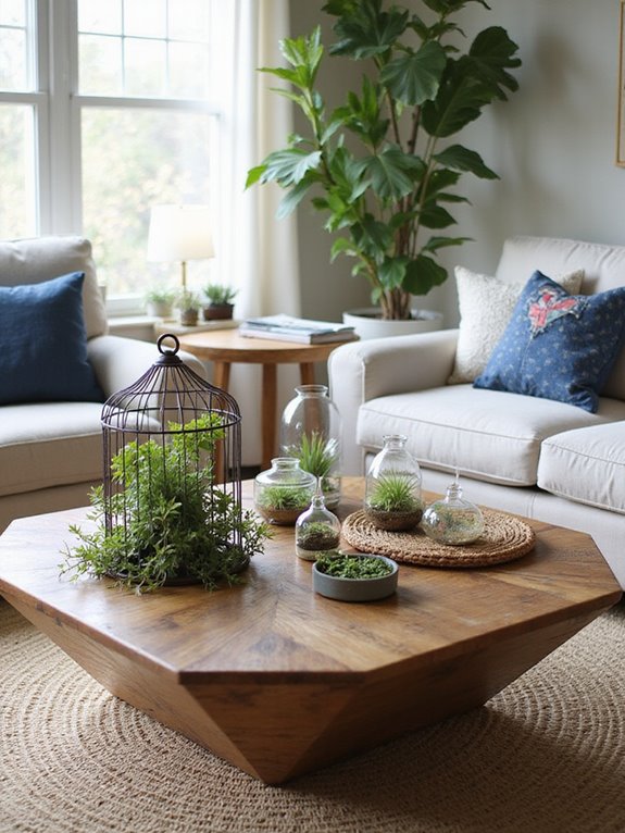 eco friendly coffee table decor
