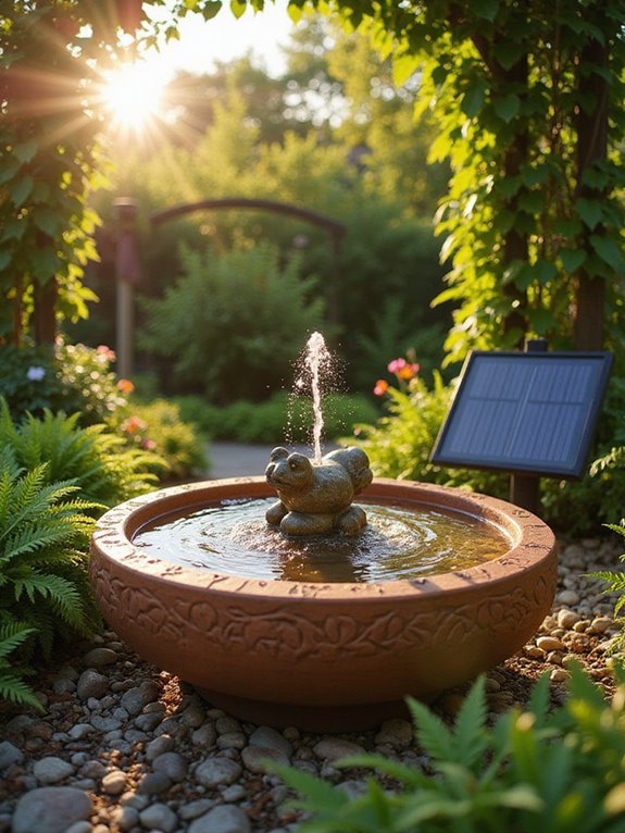 eco friendly outdoor water feature