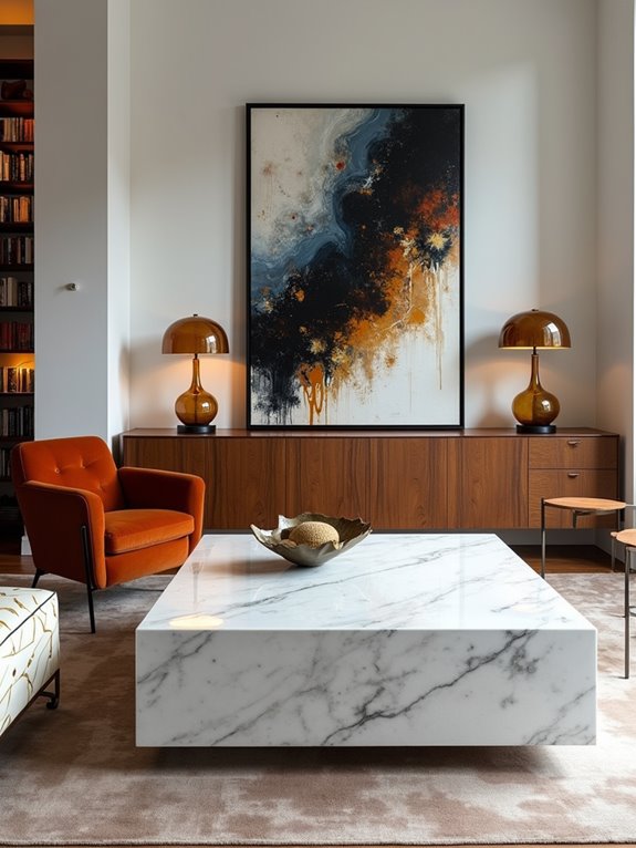 elegant abstract marble decor