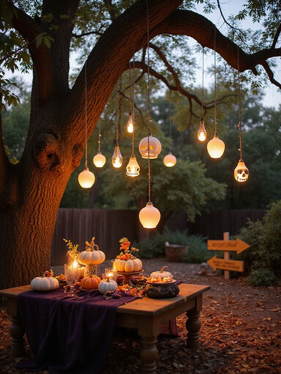 floating lanterns create ambiance