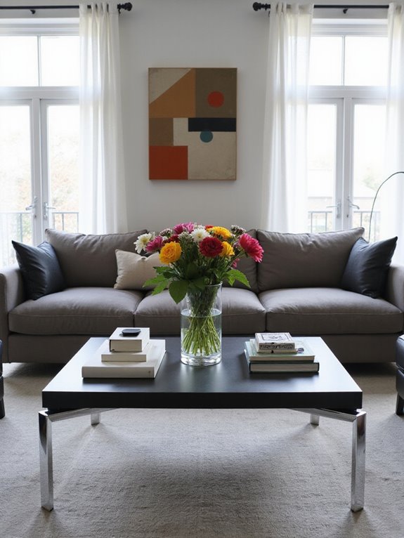 geometric art book stacking