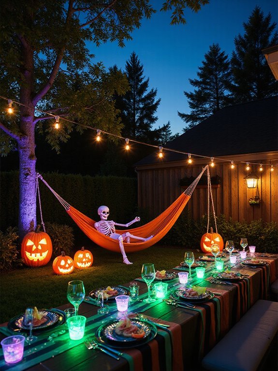 glow in the dark party decor