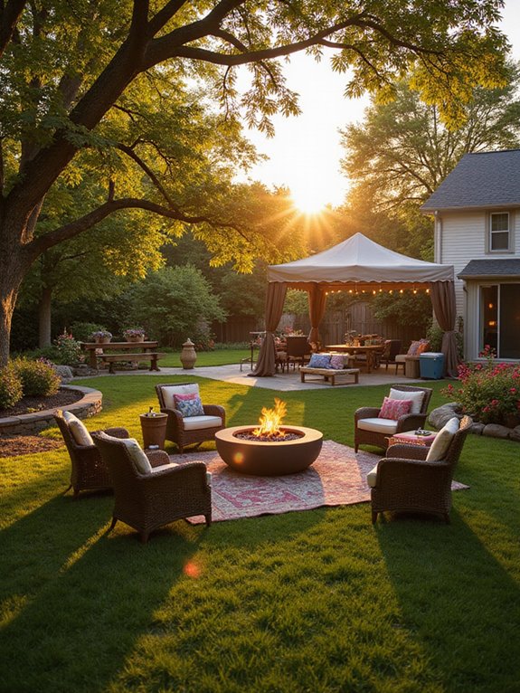 outdoor party seating arrangements