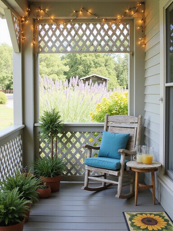 private porch lattice installation