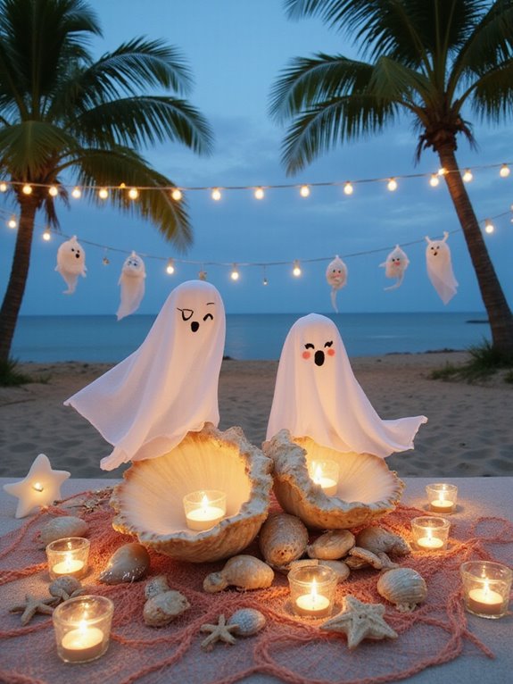 seashell ghosts summer decor