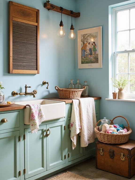 vintage decor for laundry