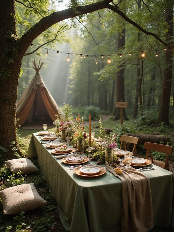 whimsical woodland celebration decor