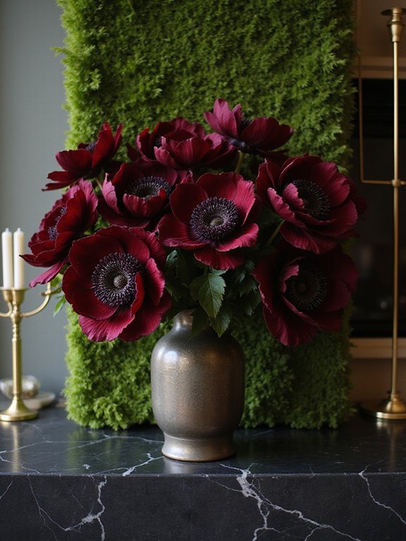 alluring dark red blooms