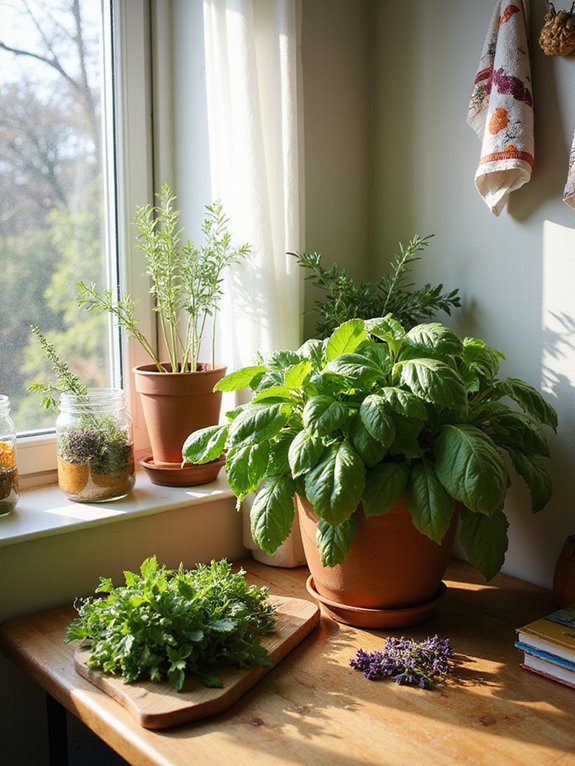 aromatic herb planter arrangements