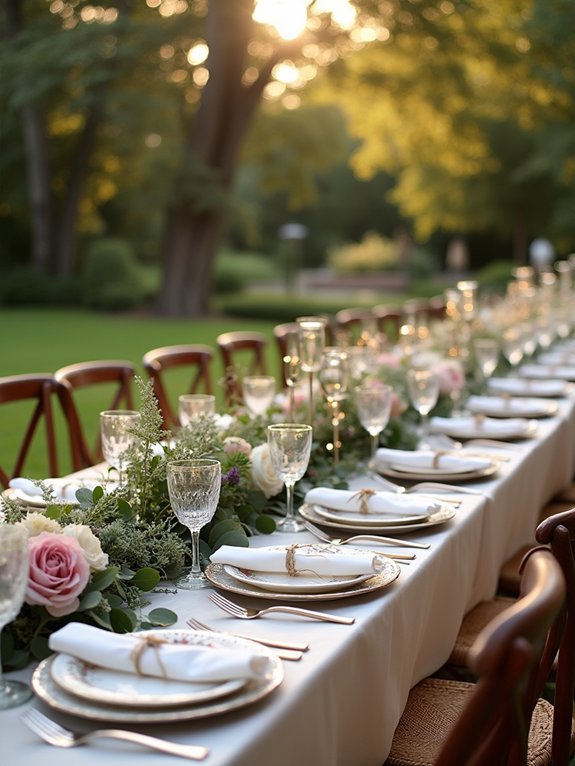artistic wedding table settings