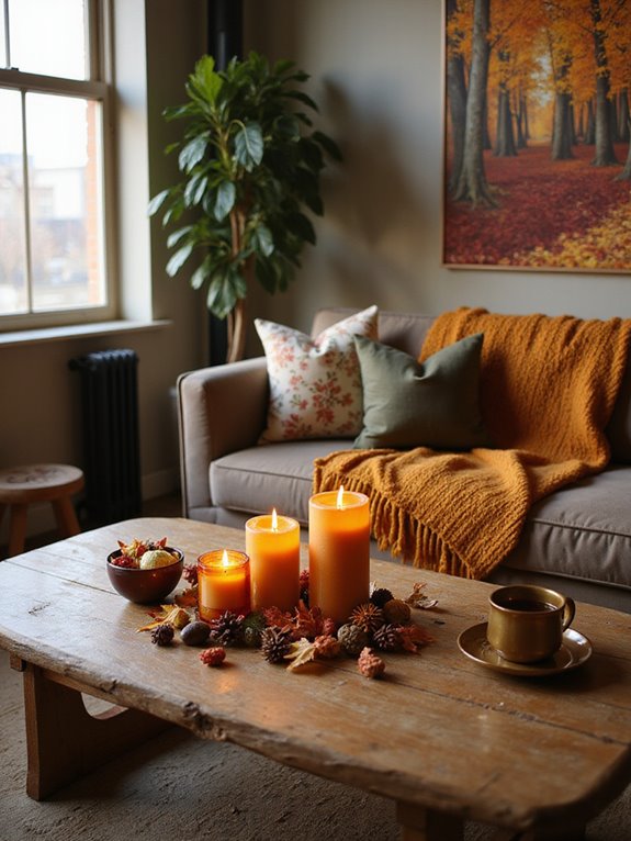 autumn ambiance with candles