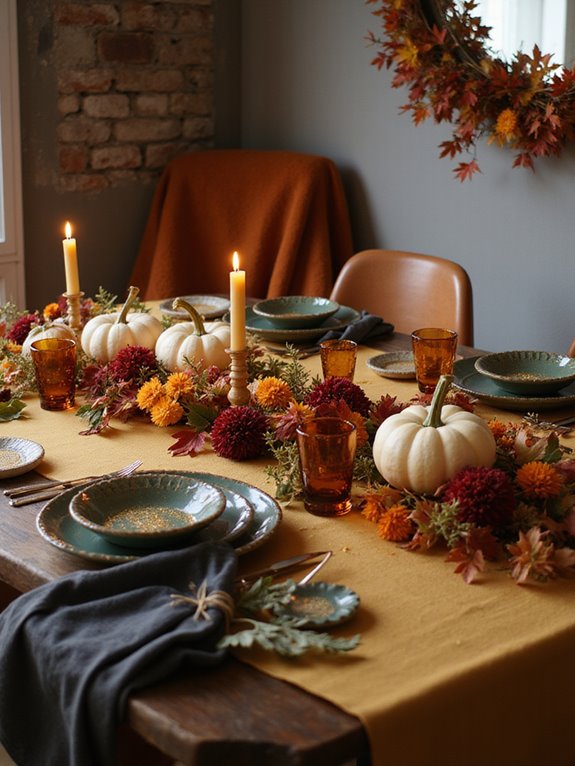 autumn inspired festive table setting