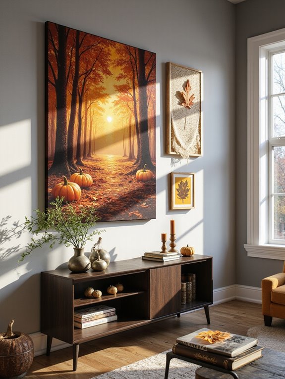 autumn wall art transformation