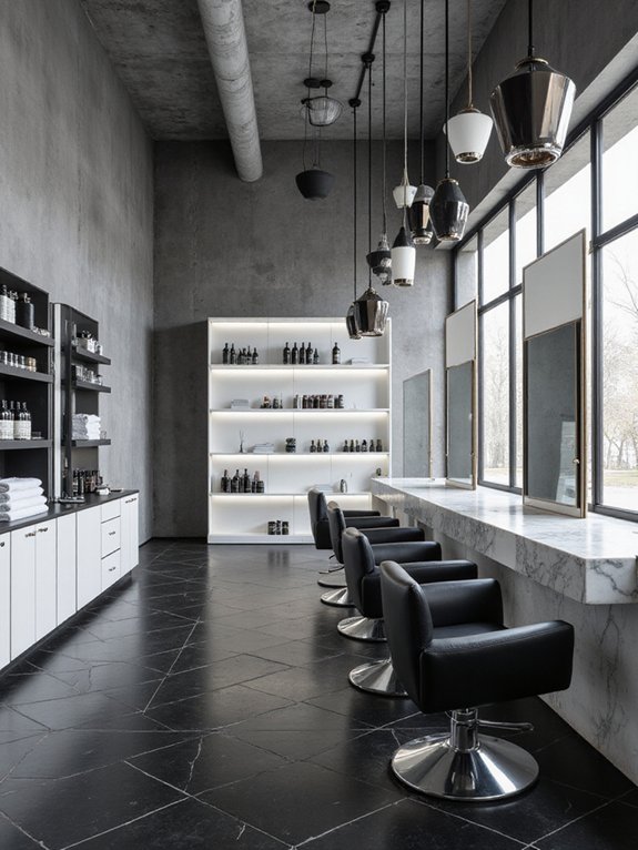 bold eye catching salon decor