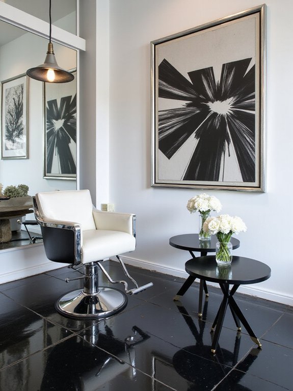 bold geometric salon designs