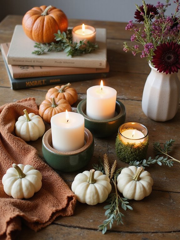 candle arrangement for coziness