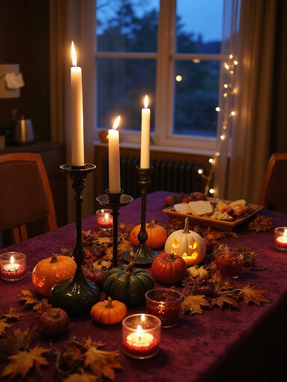 candle placement for ambiance