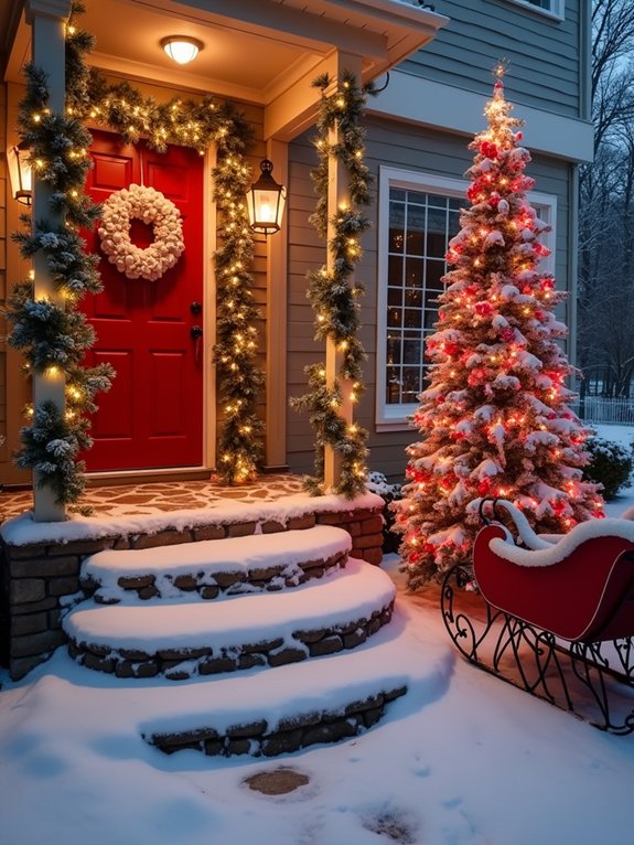 candy cane holiday lighting