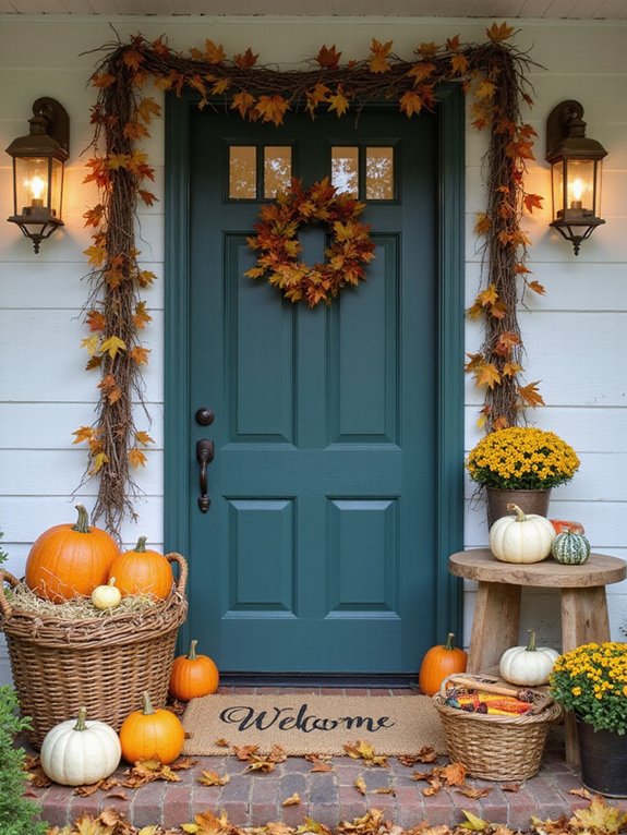 charming fall basket organization