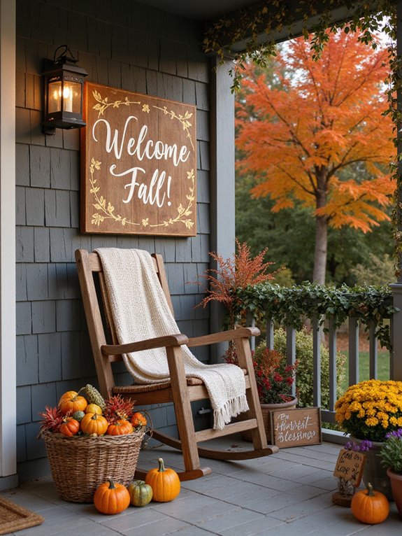 charming seasonal porch signage