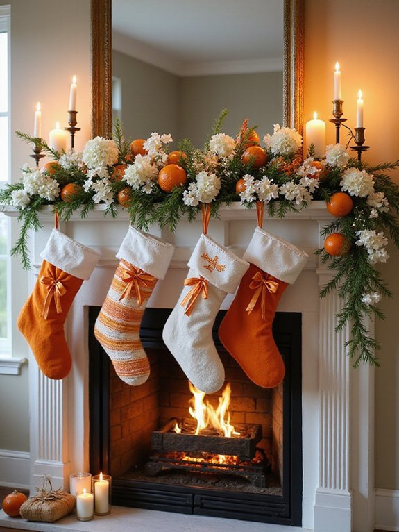 cheerful orange and white d cor