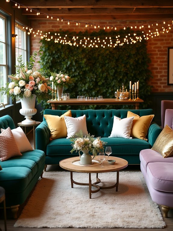 chic cozy lounge setup