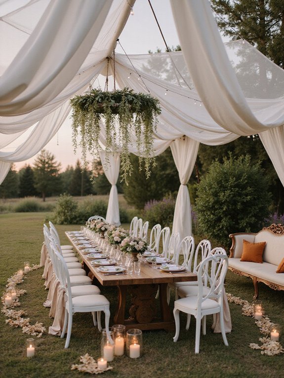chic outdoor wedding tents