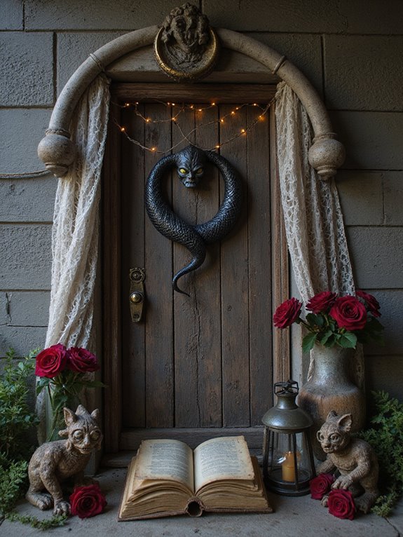 classic horror door decor